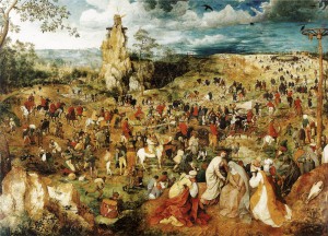 Pieter Brueghel st. - Procesí na Kalvárii (1564)